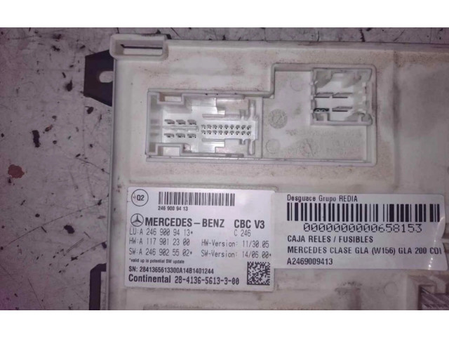   Pojistková skříňka A2469009413   Mercedes-Benz GLA W156 2014