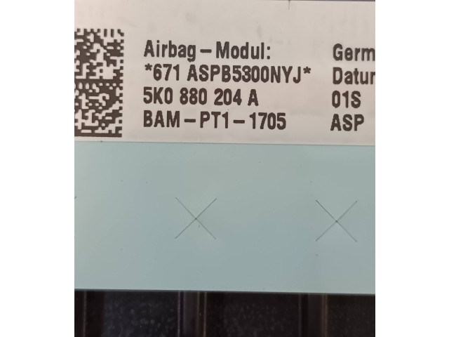 Надувная подушка для пассажира 5K0880204A, BAMPT11705 Volkswagen Tiguan 2011