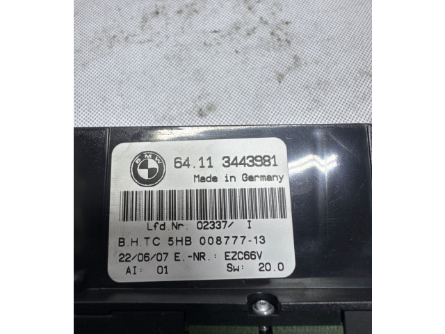 Блок управления климат-контролем 3443981, 00877713   BMW X3 E83