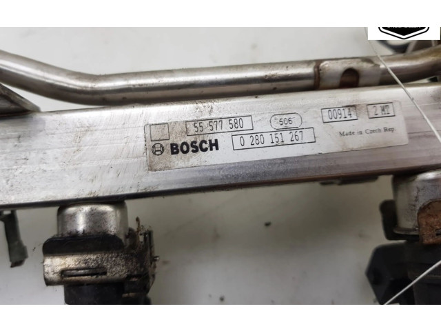 Топливная рампа 55577580, 0280151267   Opel Meriva B   для двигателя B14NEL(Euro 6)