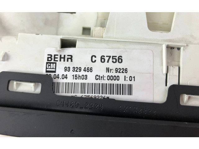 Блок управления климат-контролем 93329466, C6756 Vauxhall Meriva A
