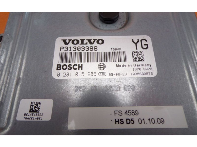 Блок управления двигателя P31303388, 0281015286   Volvo V70