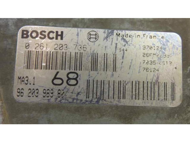 Řídící jednotka 0261203736, 274 Peugeot 106 1996