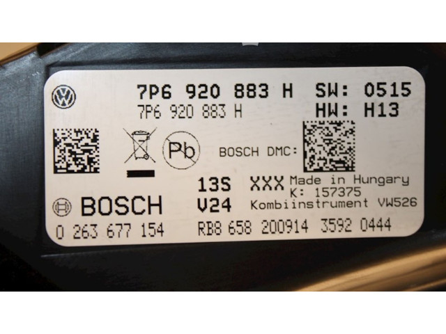 Přístrojová deska Volkswagen Touareg II 2016 7P6920883H, 0263677154