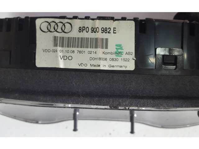 Панель приборов 8P0920982E Audi A3 S3 8P