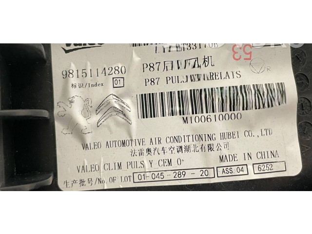 Вентилятор печки    9815114280, 35697   Peugeot 5008 II