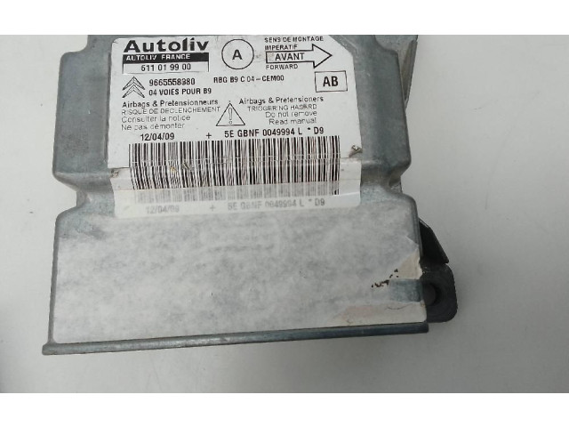 Блок подушек безопасности 9665558380 Citroen Berlingo