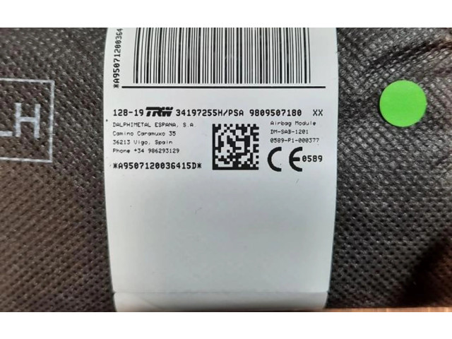 Подушка безопасности в сиденье 9809507180   Peugeot 5008 II