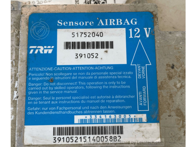 Блок подушек безопасности 51752040, 51752040 Fiat Idea