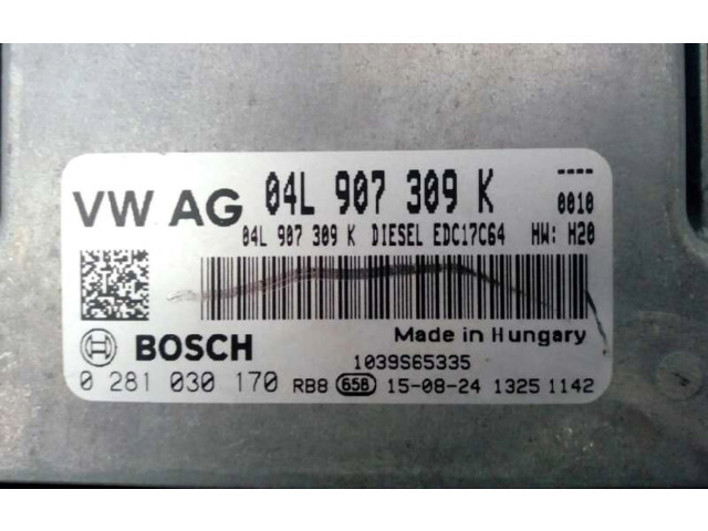 Блок управления двигателя 04L907309K, 0281030170   Skoda Yeti (5L)