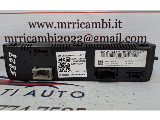 Блок управления климат-контролем 64119259615-01, 64119259615-01 BMW X3 E83