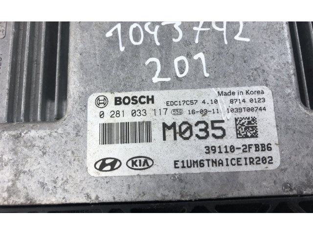 Řídící jednotka 0281033117, 391102FBB6 KIA Sorento 2017