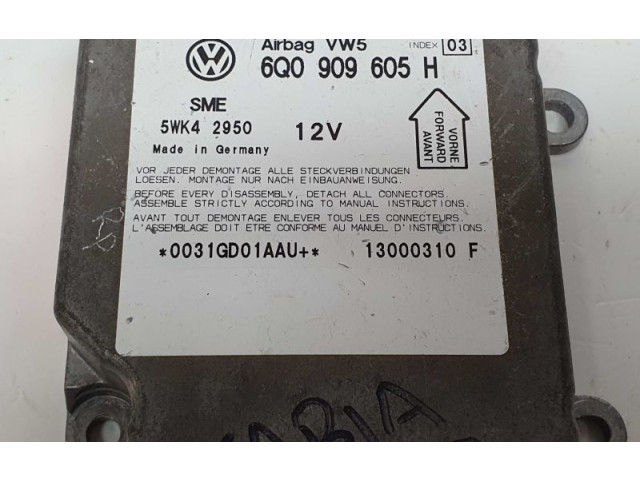 Блок подушек безопасности 6Q0909605H Skoda Fabia Mk1 (6Y)