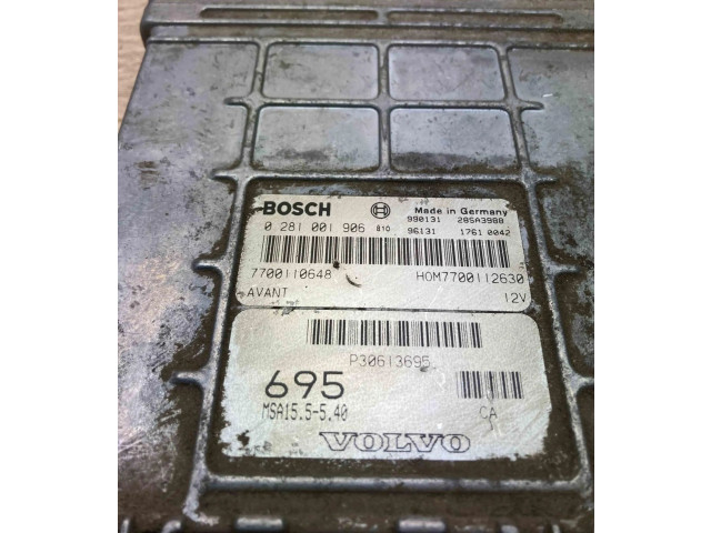 Блок управления двигателем Блок управления 7700110648, 0281001906 Volvo S40, V40