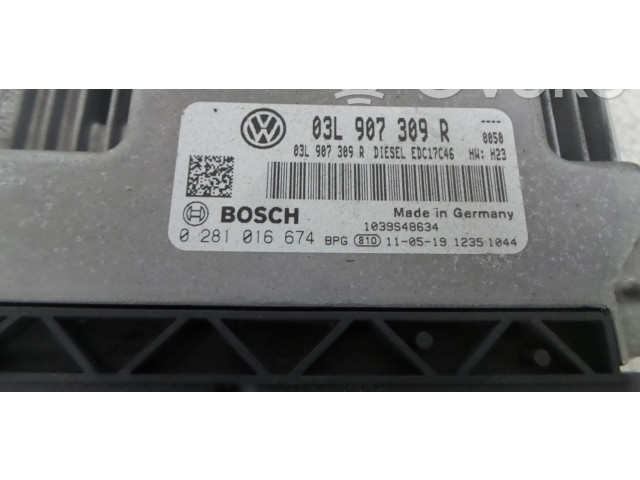 Блок управления двигателя 03L907309R, 0281016674 Volkswagen Touran II