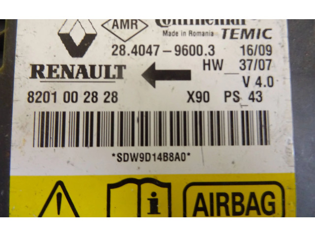 Блок подушек безопасности 8201002828, SDW9D14B8A0 Dacia Sandero