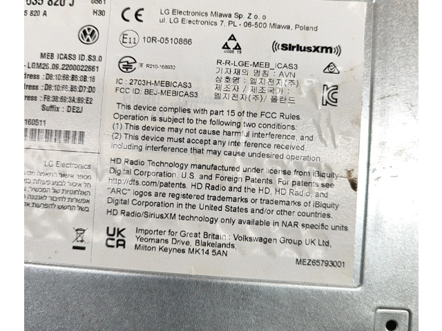 Блок управления навигации (GPS) 10A035820J, 10A035820A   Volkswagen ID.4