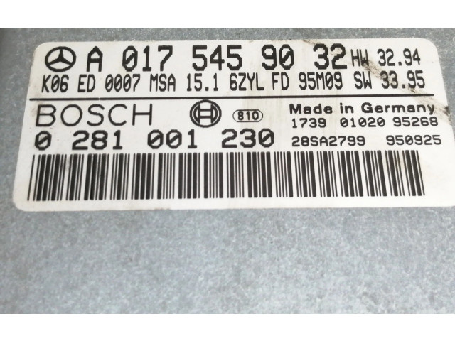 Řídící jednotka A0175459032 Mercedes-Benz E W124 1995