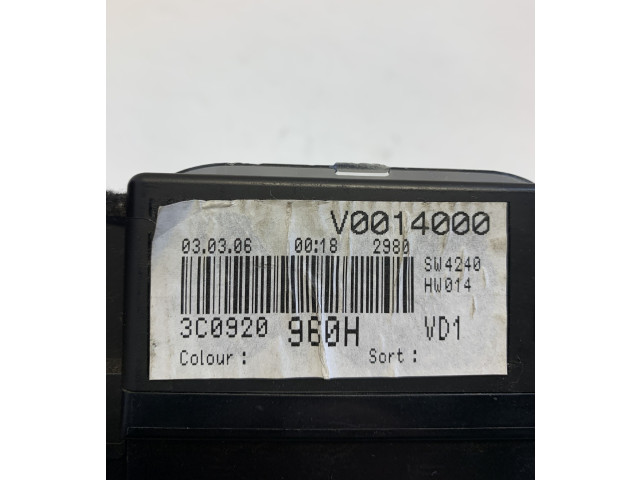 Панель приборов 3C0920960H Volkswagen PASSAT B6