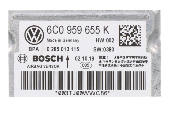 Блок подушек безопасности 6C0959655K Skoda Fabia Mk3 (NJ)