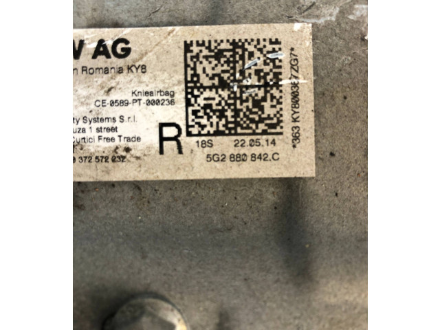 Подушка безопасности для колен 5G2880842C, 0589PT000236 Skoda Octavia Mk3 (5E)