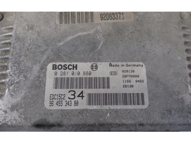 Řídící jednotka 9645534380 0281010880 Peugeot 607 2002