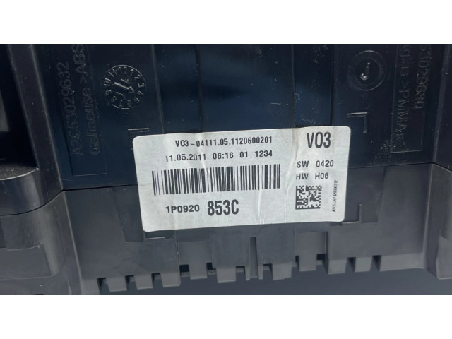 Přístrojová deska  Seat Altea XL 2011 A2C53279951, 1P0920853C  