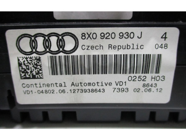Спидометр (приборный щиток) 8X0920930J Audi A5 Sportback 8TA 2012