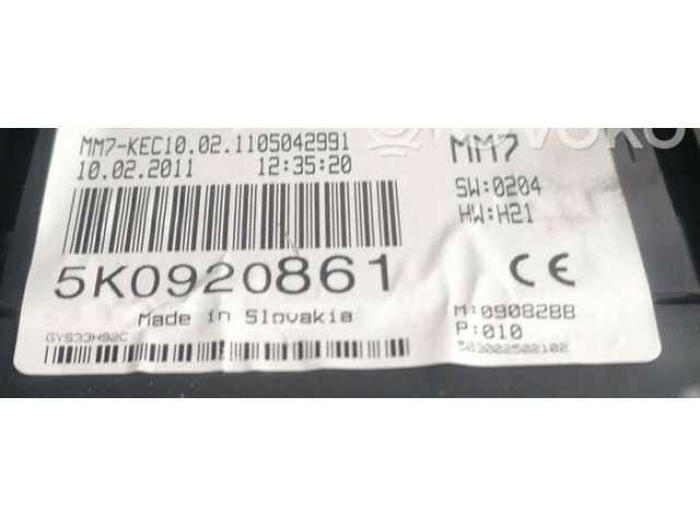 Панель приборов 5K0920861 Volkswagen Golf VI