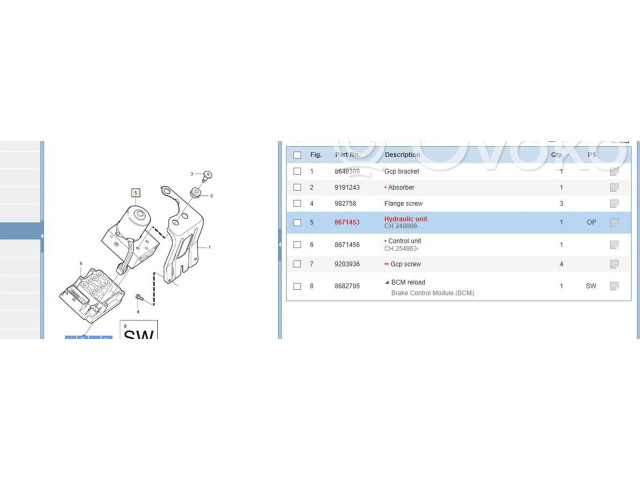 Блок АБС 08671223, 8671223 Volvo S80 1999 - 2003 года