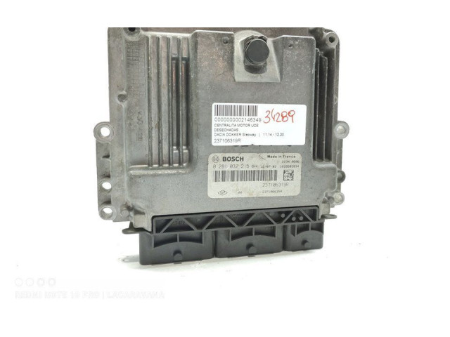 Блок управления двигателя 237106319R Dacia Lodgy