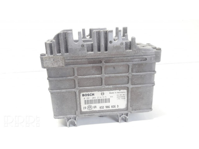 Блок управления двигателя 032906026D, 0261203314 Volkswagen Golf III
