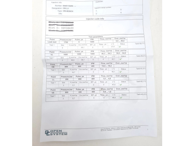 Vstřikovač 04L130277AC, 0445110469   Volkswagen Touran III  pro naftový motor 2.0 DFGA 