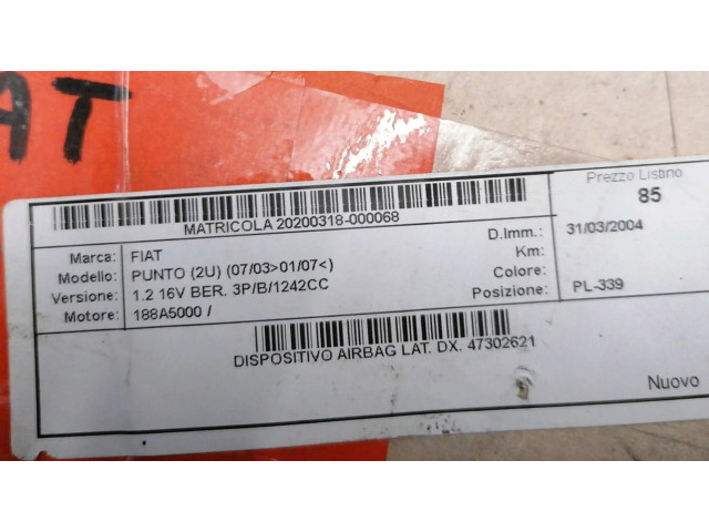 Подушка безопасности пассажира 735358326   Fiat Punto (199)