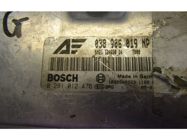 Блок управления двигателя 038906019NP, 0281012475 Ford Galaxy