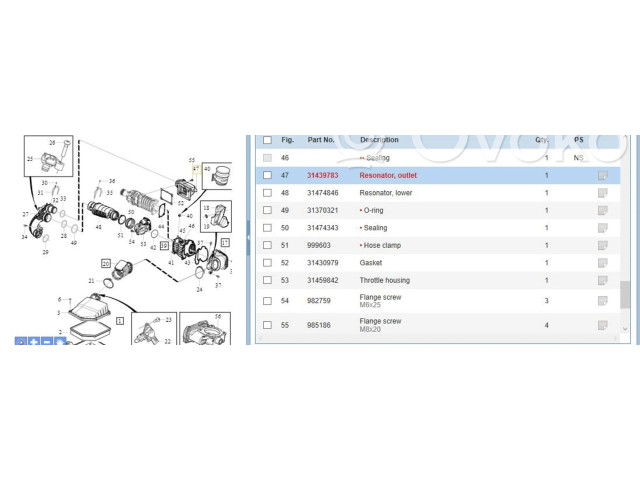 Турбина Volvo S60 31439783, 31422446