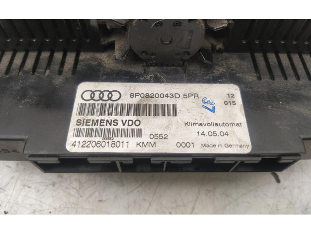 Блок управления климат-контролем 8P0820043D5PR Audi A3 S3 8P
