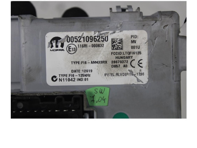   Pojistková skříňka 00521096250   Fiat Panda III 2014