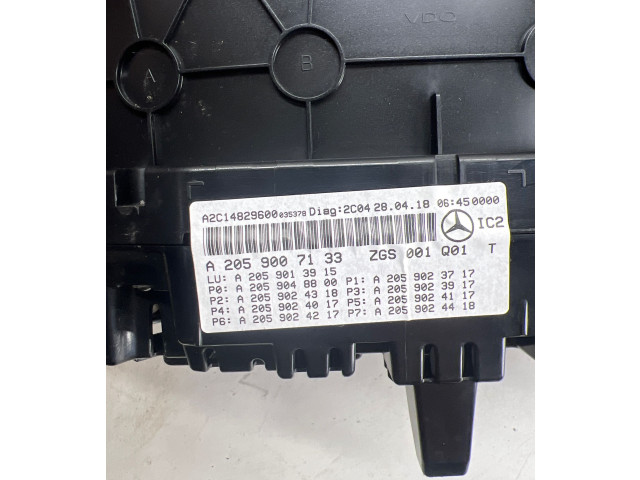 Přístrojová deska Mercedes-Benz GLC X253 C253 2018 a2059007133