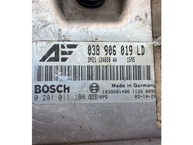 Řídící jednotka 038906019LD, 0281011198   Ford Galaxy 2004