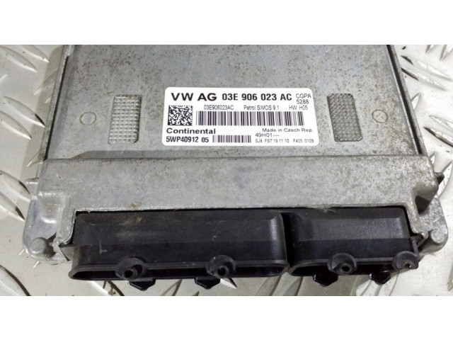 Блок управления двигателя 03E906023AC, 5WP40912 Skoda Fabia Mk2 (5J)