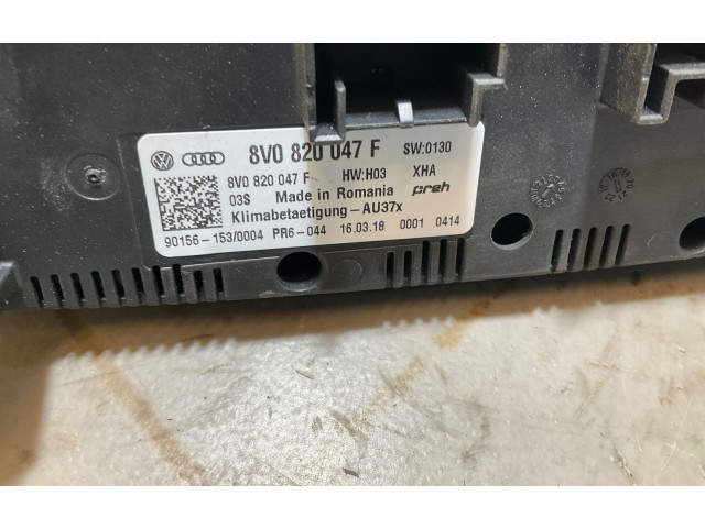 Блок управления климат-контролем 8V0820047F, SW0130   Audi A3 S3 8V