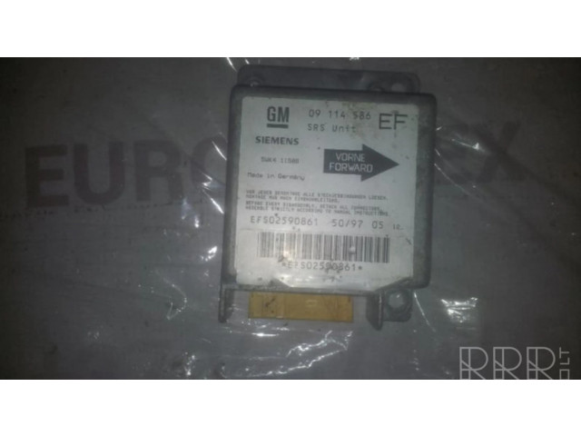 Блок подушек безопасности 09114586EF, 5WK41150B   Opel Corsa B