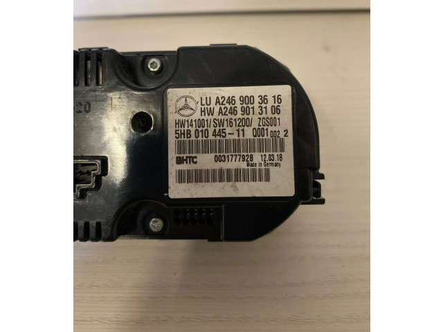 Блок управления климат-контролем A2469003616, 5HB01044511   Mercedes-Benz A W176