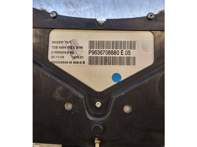 Спидометр (приборный щиток) P9636708880, NS0058646M Peugeot 307 2002