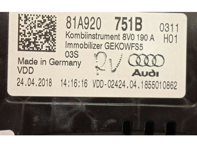 Панель приборов 81A920751B Audi Q2 -