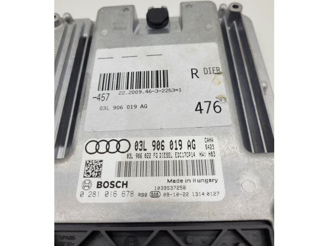 Řídící jednotka 03L906019AG, 0281016678 Audi A6 S6 C6 4F 2010