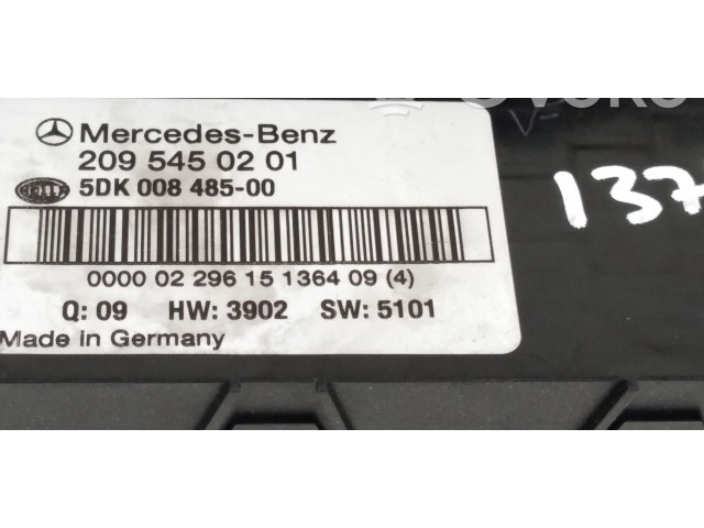 Pojistková skříňka Řídící jednotka BSM A2095450201, 5DK008485 Mercedes-Benz CLK A209 C209 2002