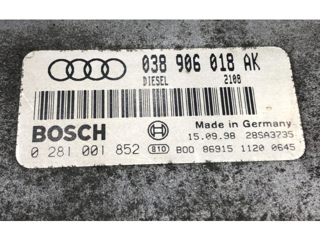 Блок управления двигателем Блок управления 038906018AK   Audi A3 S3 8L
