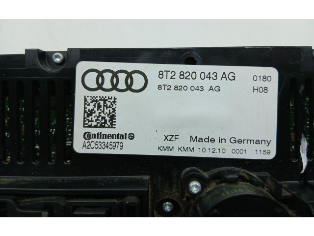 Блок управления климат-контролем 8T1820043ARXZF, 8T1820043ARXZF   Audi A5 Sportback 8TA